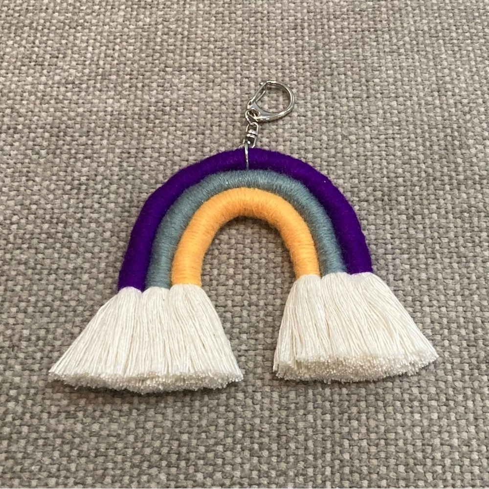🔸NWT🔸 Boho Macrame Rainbow Keychain/ tassel/ purse charm